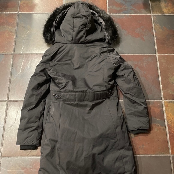 1 Madison Expedition Women's Faux Fur Trim Parka Jacket Coat Small Black - Picture 4 of 7